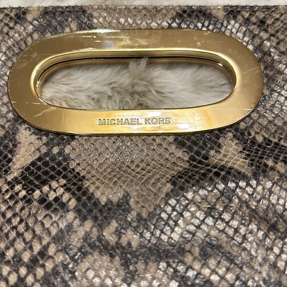 Michael Kors Snakeskin Berkeley Clutch - Picture 4 of 8